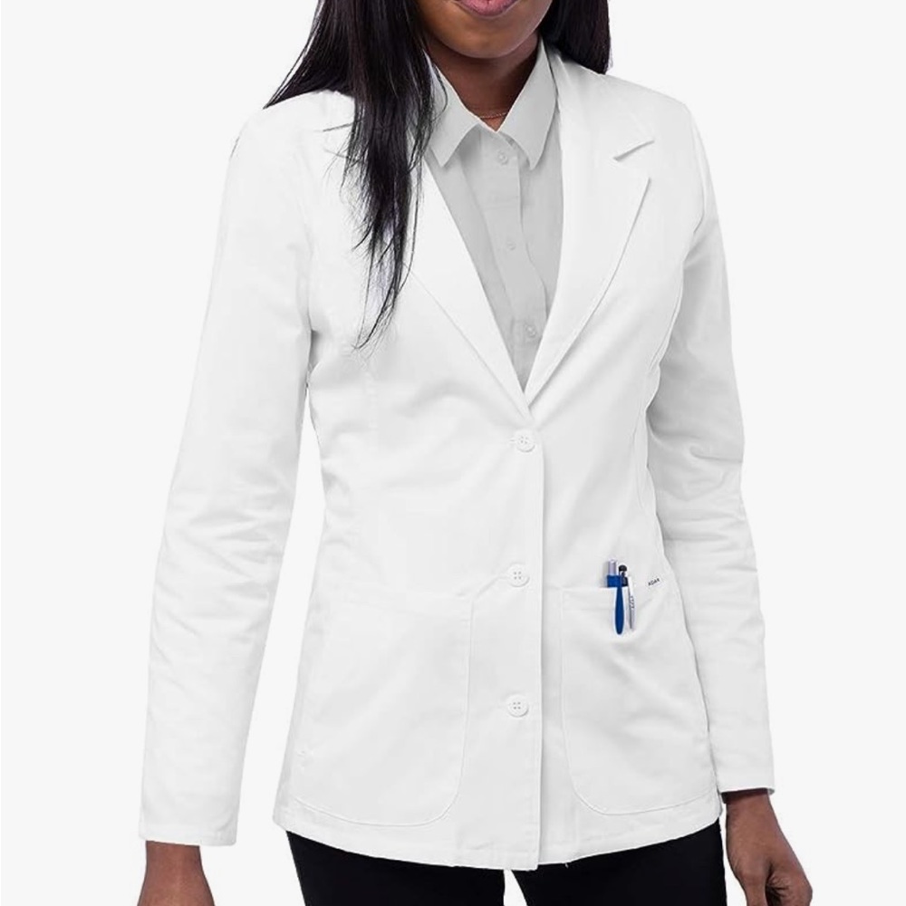 Short White Lab Coat ADAR Women’s Size Small